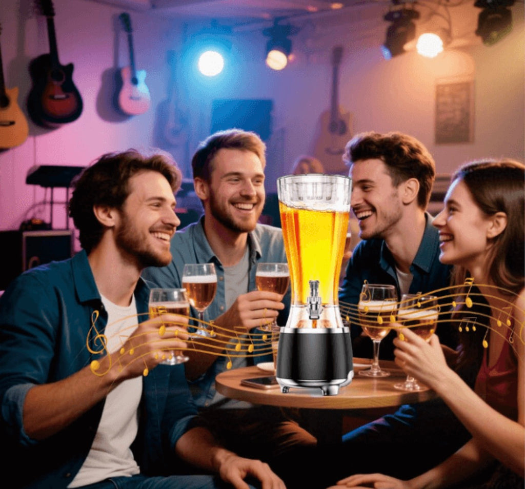 2.5L Beer Cannon Dispenser with Built-in LED Speaker