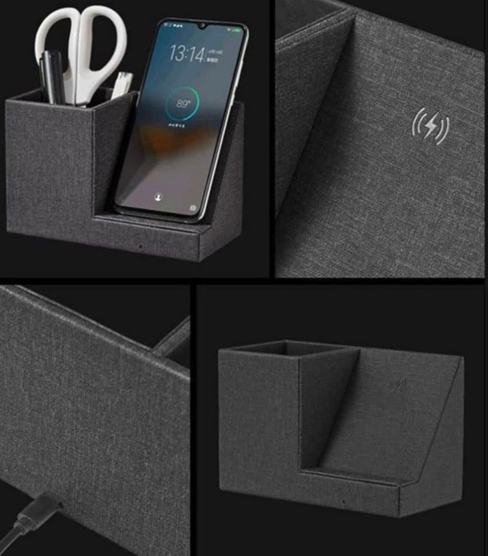 Killer Deals Fast 10W Wireless Smartphone Charger Desk Organizer Box