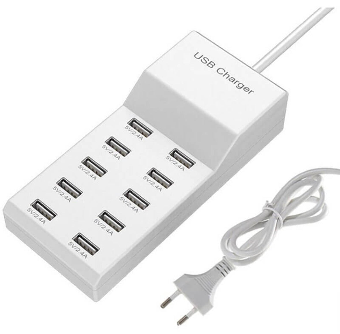 10-Port USB Charger Desktop Charging Station