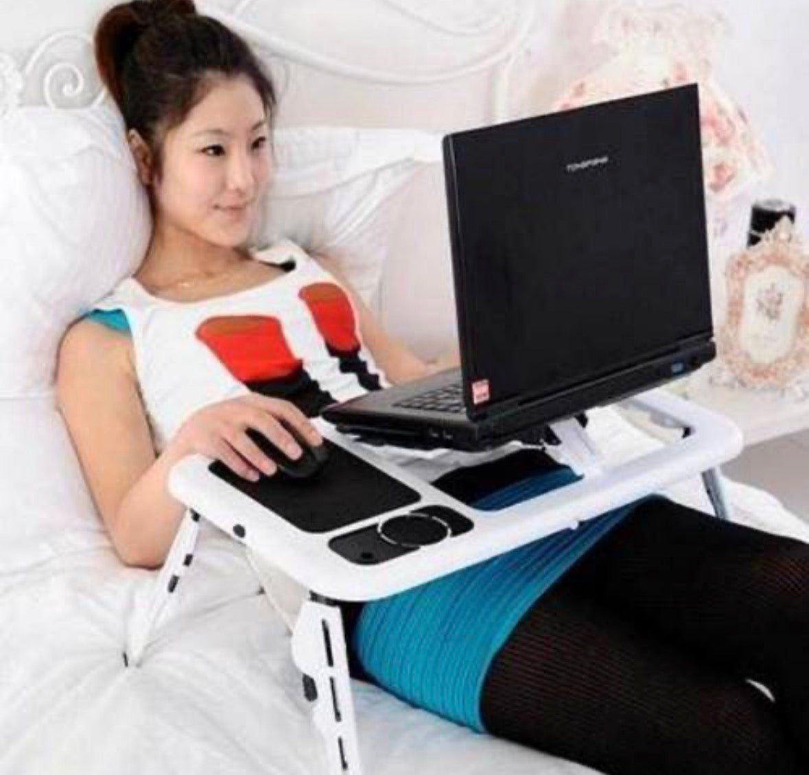 Laptop E-Table With USB Cooling Pad