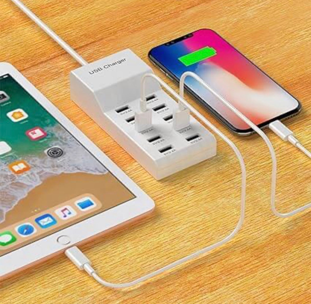10-Port USB Charger Desktop Charging Station